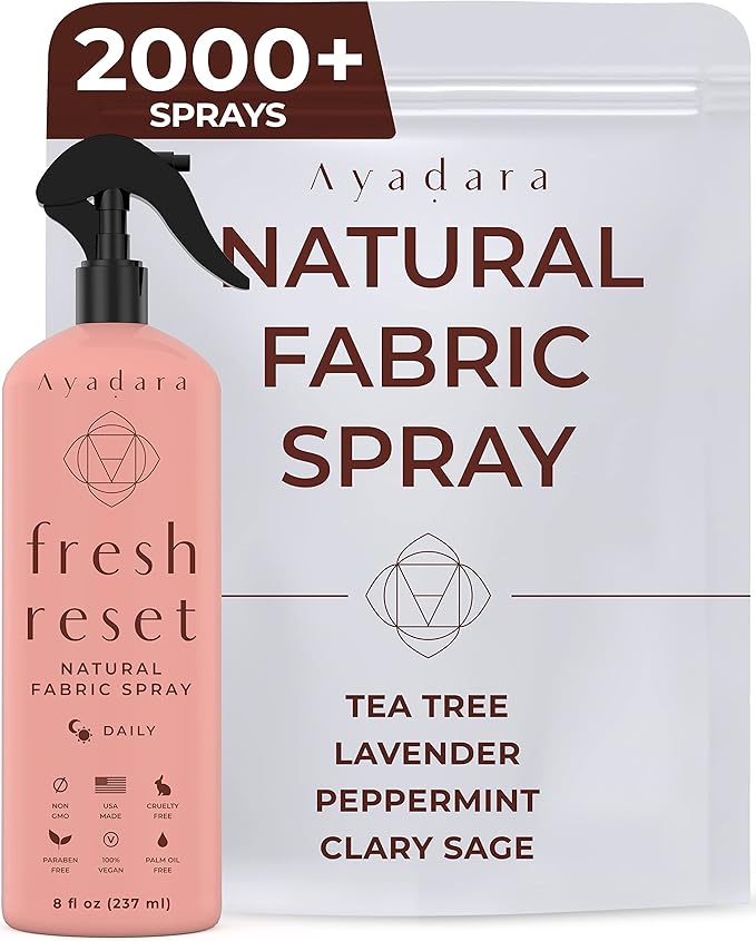 Natural Fabric Spray, Lavender Room Spray Air Freshener, Odor Eliminator Mist, Aromatherapy Home Fragrance, Lavender Linen Spray for Bedding, Pillow, Sheet, Blanket and Clothing, 2000+ Sprays