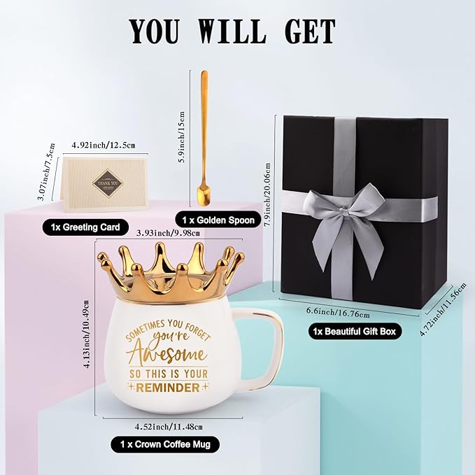 Gift for Mom Women Coworkers, Unique Thank You Coffee Mugs, Gifts for Birthday Graduation Easter, Friendship Appreciation Gifts for Boss