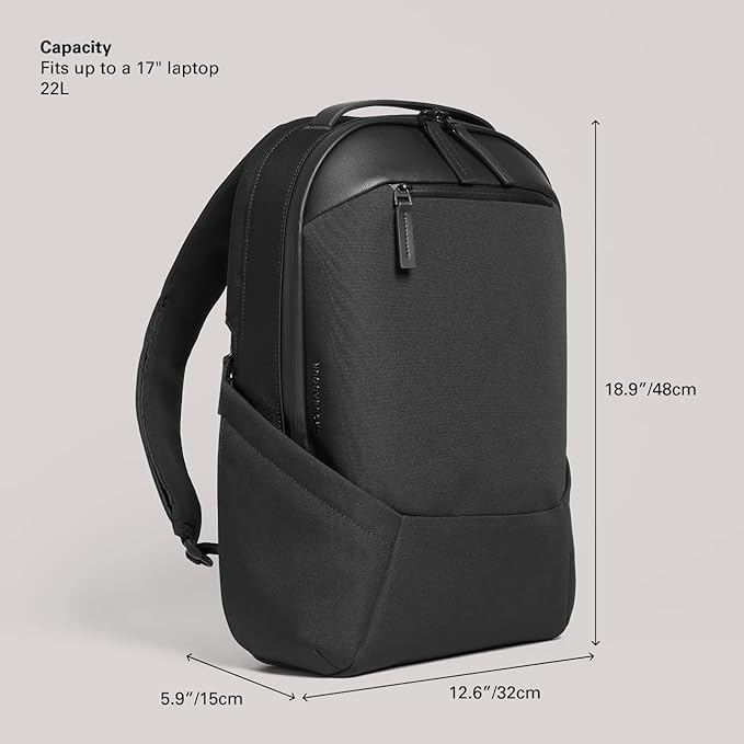 Troubadour Apex 3.0-22L Premium Laptop Backpack - Ergonomic & Water Resistant - Designed for Work and Travel - Basalt