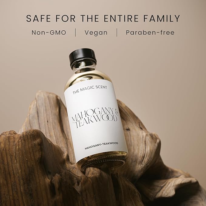 Mahogany & Teakwood Diffuser Oil - Hotel & Home Luxury Scents Inspired by Abercrombie & Fitch - Diffuser Oil Scents for Home Designed for Use in All Diffusers - 16.9 fl oz, 500 mL