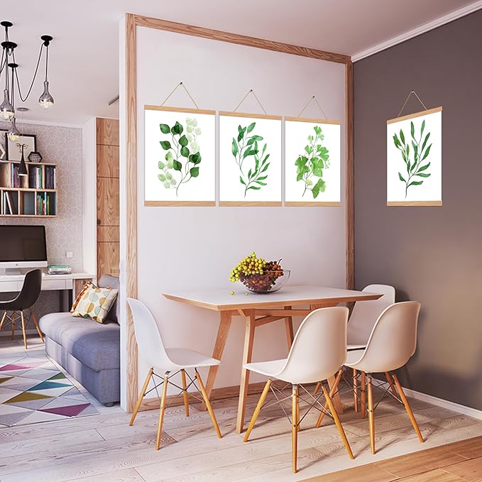 4 Pack Magnetic Poster Hanger Frame 16 inch Black- 16x24 16x22 16x20 Poster Frame for Wall Art Pictures Photos Prints Maps Diamond Art Painting