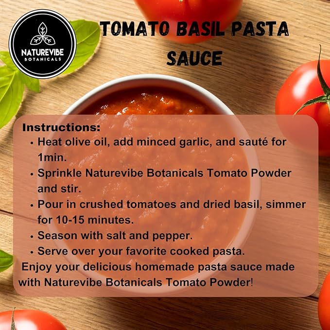 Tomato Powder 5lb by Naturevibe Botanicals | Non GMO and Gluten Free | Adds Flavor and Taste | Great for Skin | Bulk Bag 80 Ounces