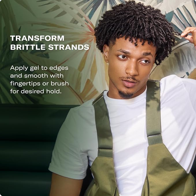 Mielle Organics Rosemary & Mint Edge Control Gel - Strong Hold Hair & Edge Gel for Women & Men - Infused with Biotin, Coconut & Babassu Oil to Encourage Longer, Healthier Hair (2 Fl Oz)