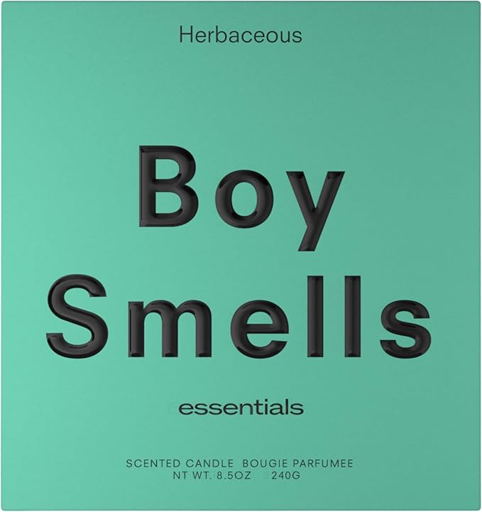 Boy Smells Grass Scented Candle - 8.5 oz - Home Candle with Bergamot, Fresh Sage, and Wild Grass Notes - Up to 50-Hour Burn - Cotton Wick
