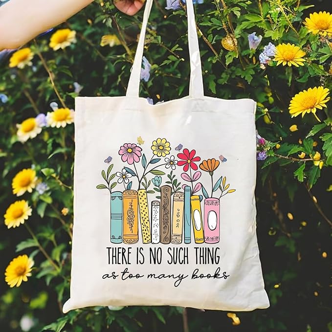 Book Lovers Gifts for Women - Cute Canvas Tote Bag Gifts for Women Adults, Book Lovers, Librarians&Readers,Perfect for Bookish Gifts,Mothers Day