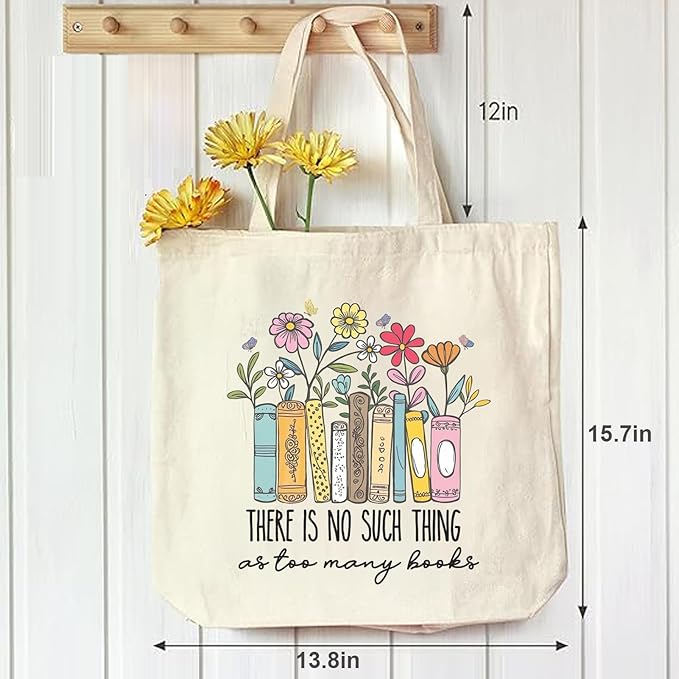 Book Lovers Gifts for Women - Cute Canvas Tote Bag Gifts for Women Adults, Book Lovers, Librarians&Readers,Perfect for Bookish Gifts,Mothers Day