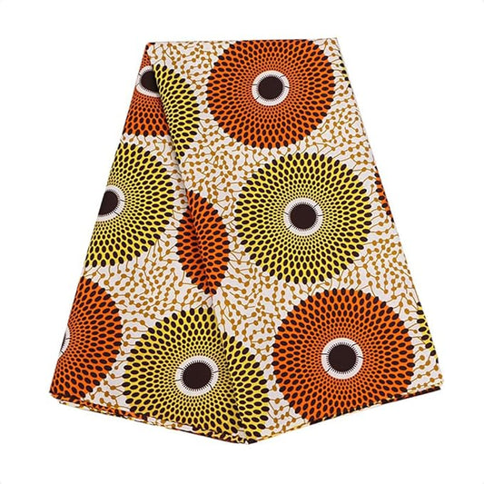 African Polyester Wax Prints Fabric 6 Yard Ankara African Fabric for Party Dress