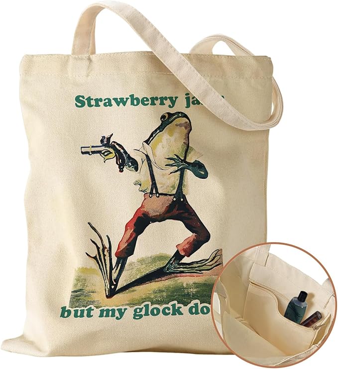 Canvas Tote Bag with Pocket - Aesthetic Cute Canvas Bag for Women Shoulder Totes for Shopping, Work, Gym