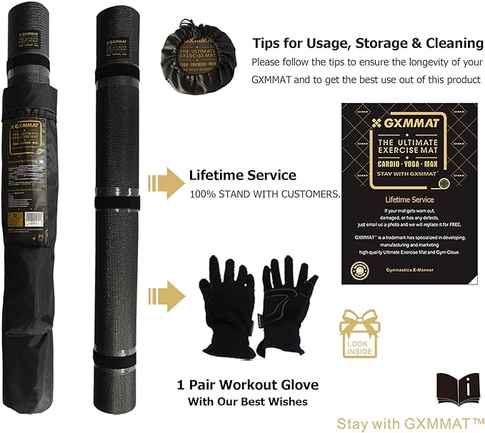 GXMMAT Large Yoga Mat 6'x4'/6'x6'/7'x5'(7mm/9mm), Extra Thick Workout Mats for Home Gym Flooring,Ultra Comfortable Non-Slip Quick Resilient Barefoot Wide Exercise Mat for Pilates,Stretching,Meditation