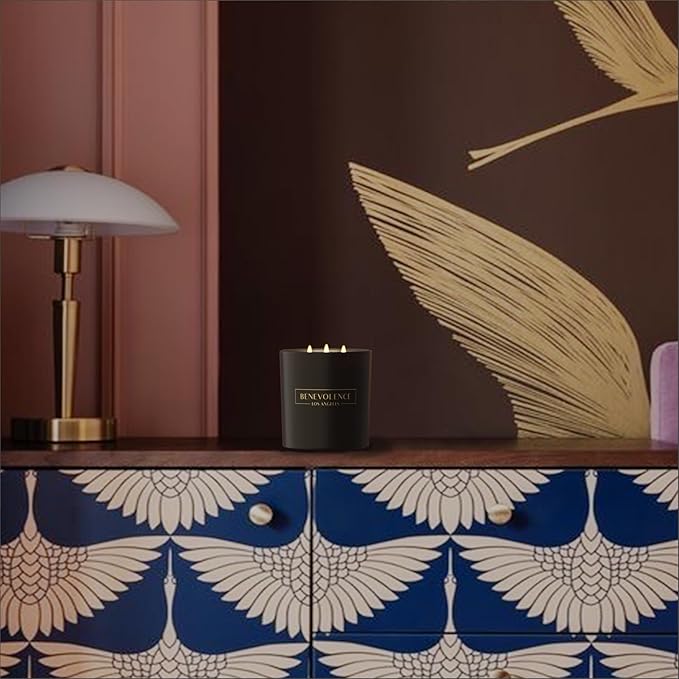 Benevolence LA Pine Wood Scented Candles | 14.5 oz Christmas Candles for Women | 45 Hour Burn Pine Scented Candles for Home | Candles | Pine Scent Aromatherapy Candles