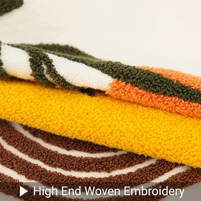 Merrycolor Abstract Boho Sun Throw Pillow Covers 18x18 Mid Century Modern Pillow Covers Boho Pillows Decorative Throw Pillow Case Minimalist Bohemian Aesthetic Pillow Covers for Bed Couch Home,1PC