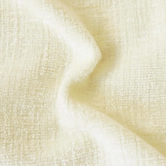 CaliTime Throw Pillow Covers Decorative 24 X 24 Inches Pack of 2 Cozy Chenille Cushion Cases for Couch Sofa Bed Living Room Home Beige