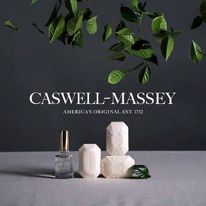 Caswell-Massey Castile Bar Soap, Womens Body Wash, Hand Soap, and Face Wash, Moisturizing Natural Body Soap for Bath or Shower, Verbena, 3 Bar Gift Set