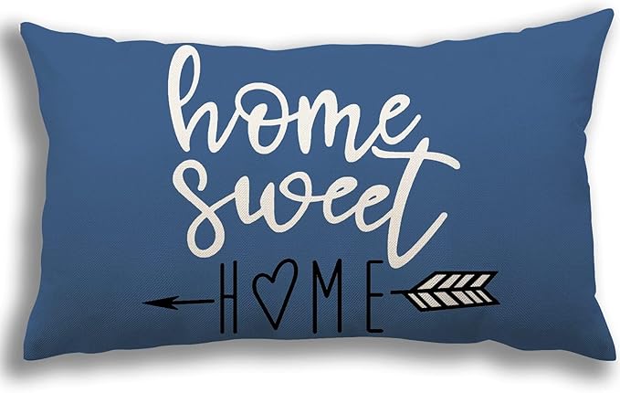 YCOLL Lumbar Pillow Covers 12x20 Set of 4, Modern Sofa Throw Pillow Cover, Decorative Outdoor Linen Fabric Pillow Case for Couch Bed Car, Light Blue