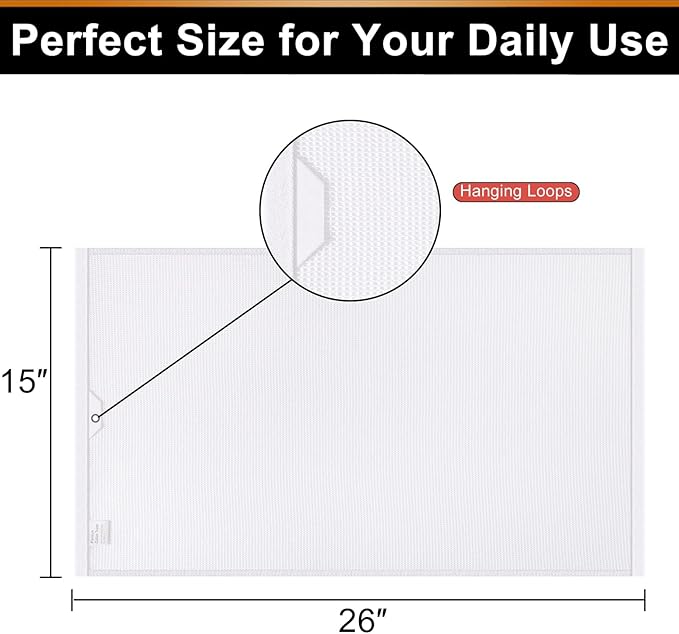 Homaxy 100% Cotton Waffle Weave Kitchen Towels - 8 Pack Soft and Absorbent Dish Towels - 16 x 26 Inches Quick Dry Hand Towels - White