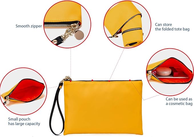 ETidy Large Capacity Foldable Tote Bag With Zipper Water-resistant SandproofWomen Beach Bag Handbag GymBag Travel ShoppingBag