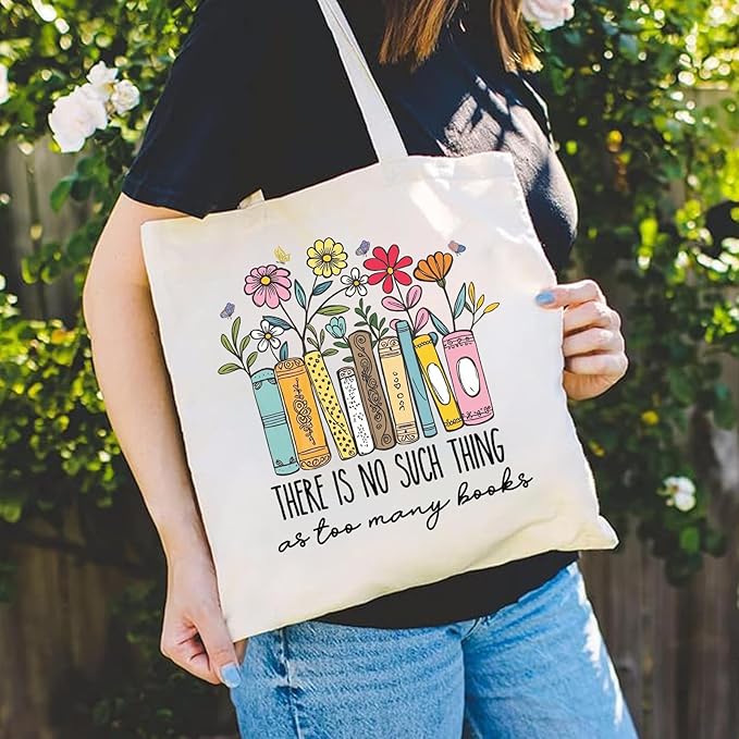 Book Lovers Gifts for Women - Cute Canvas Tote Bag Gifts for Women Adults, Book Lovers, Librarians&Readers,Perfect for Bookish Gifts,Mothers Day