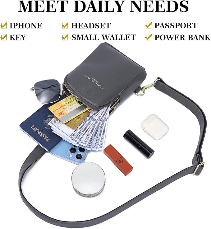 INICAT Travel Small Sling Bag Leather Crossbody Bags for Women Fanny Packs Cross Body Bag for Woman Cross Body Purses