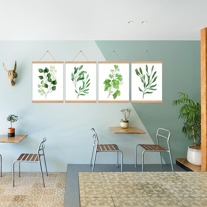 4 Pack Magnetic Poster Hanger Frame 16 inch Black- 16x24 16x22 16x20 Poster Frame for Wall Art Pictures Photos Prints Maps Diamond Art Painting