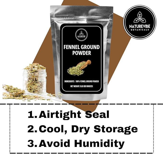 Naturevibe Botanicals Fennel Seed Ground Powder 5lb | Foeniculum Vulgare | Indian Spice | [Packaging May Vary]