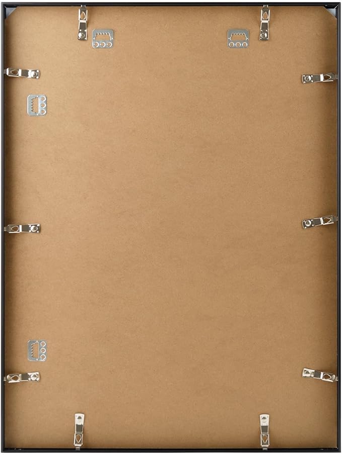 Golden State Art, 18x24 Aluminum Picture Frame, Black Metal Thin Poster Frames for 18 x 24 inch Photo, Acrylic Front, Wall Hook for Horizontal or Vertical Display, 3 Pack