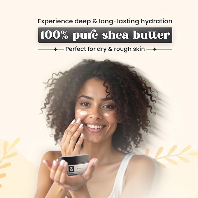 Kaeme Eternal Whipped Shea Butter Handmade from Raw organic, For Women and Men, Unrefined Shea Butter for Hair and Skin Moisturizer for Face and Body cream with Coconut Oil (10.5oz/300g jar)