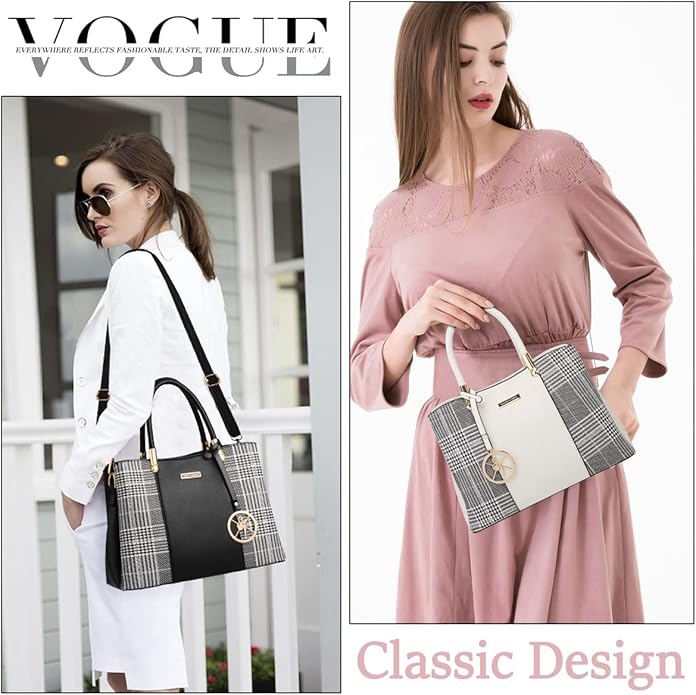 KURGOOL Women Purses and Handbags Top Handle Satchel Shoulder Bags Messenger Tote Bag for Ladie