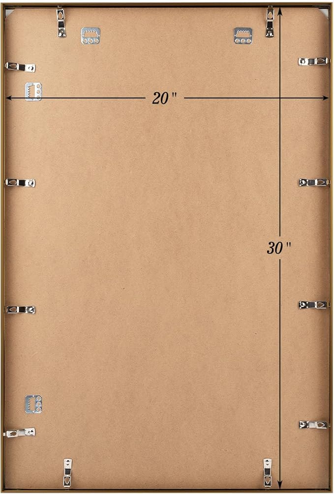 Golden State Art, 20x30 Aluminum Picture Frame, Bronze Metal Thin Poster Frames for 20 x 30 inch Photo, Acrylic Front, Wall Hook for Horizontal or Vertical Display, 3 Pack