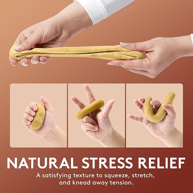 Special Supplies Scented Therapy Putty Dough - Infused with Pure Essential Oils for Aromatherapy and Meditation- Relaxation Gifts for Kids and Adults - Non-Stick (Earthy Dark Amber (4.5 oz))