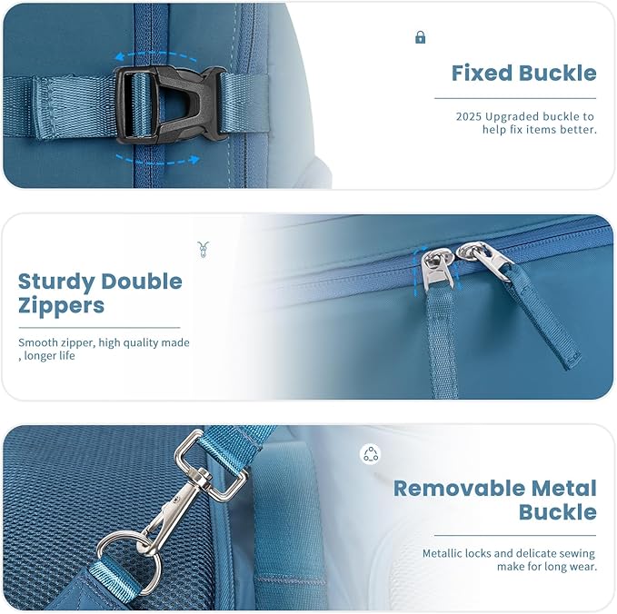 Travel Backpack, Carry on Flight Approved Backpack with Multi-Pockets, TSA Waterproof 17.3inch Laptop Backpack, Personal Item Travel Bag for Men Women, Deep Blue