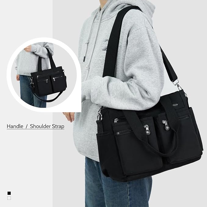 Tote Bag for Women Canvas Handbags for Woman Crossbody Bags with Multiple Pockets