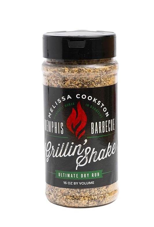Melissa Cookston's Grillin' Shake BBQ Rub, Award Winning Barbecue Rubs, 16 Oz
