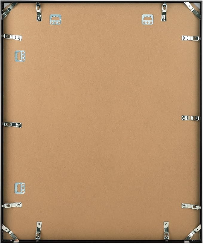 Golden State Art, 20x24 Aluminum Picture Frame, Black Metal Thin Poster Frames for 20 x 24 inch Photo, Acrylic Front, Wall Hook for Horizontal or Vertical Display, 3 Pack