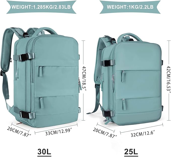 coowoz Travel Backpack For Women Men,Carry On Backpack,Hiking Backpack Waterproof Outdoor Sports Rucksack Casual Daypack Travel Essentials（Blue）