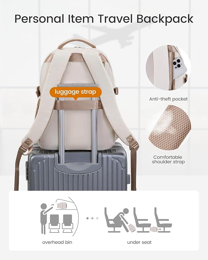 LOVEVOOK Laptop Backpack for Women, 15.6-Inch Work Backpack, Back to School Bookbag for College Student Teen Girls, Casual Personal Item Travel Bag Business Computer Daypack for Teacher Nurse, Gift