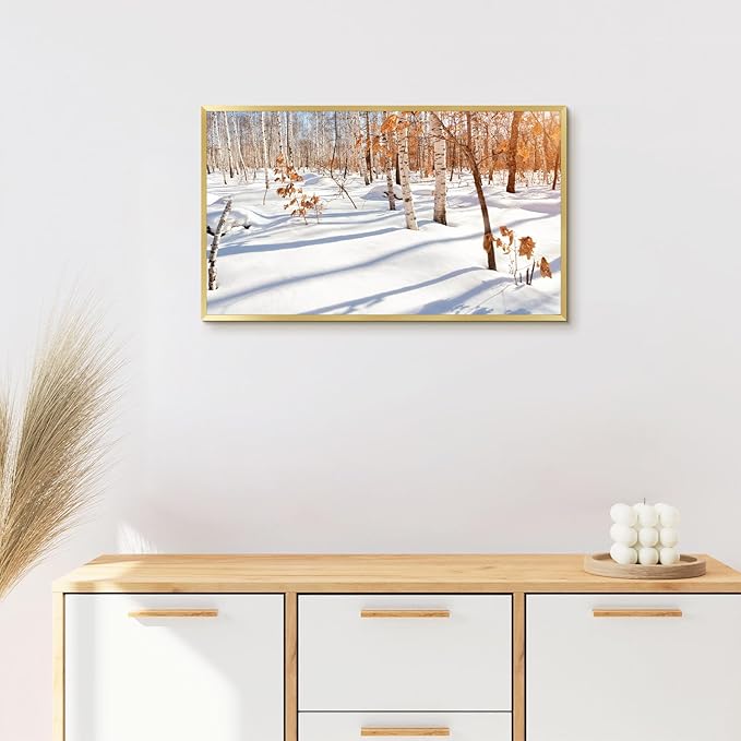 Golden State Art, 14x24 Aluminum Picture Frame, Gold Metal Thin Poster Frames for 14 x 24 inch Photo, Acrylic Front, Wall Hook for Horizontal or Vertical Display, 3 Pack