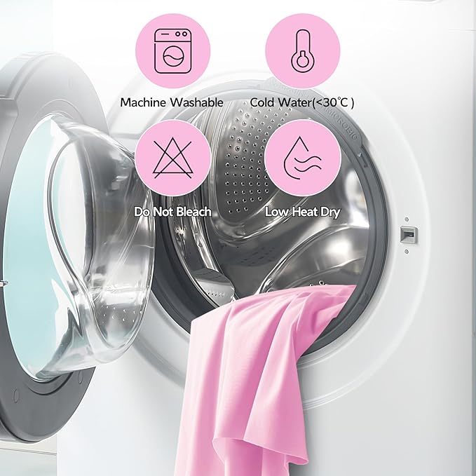 Outpain 6 Pack Spandex Pink Round Tablecloths for 60in Tables, 120Inch Stretchy Fitted 5FT Round Table Clothes,Wrinkle Free Table Cover with Skirt for Wedding Party Dining Banquet