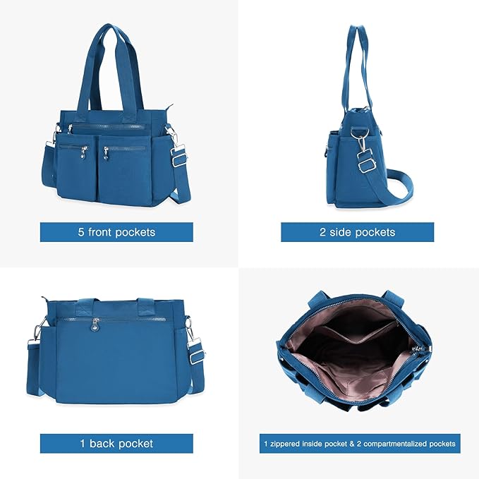 Tote Bag for Women Canvas Handbags for Woman Crossbody Bags with Multiple Pockets