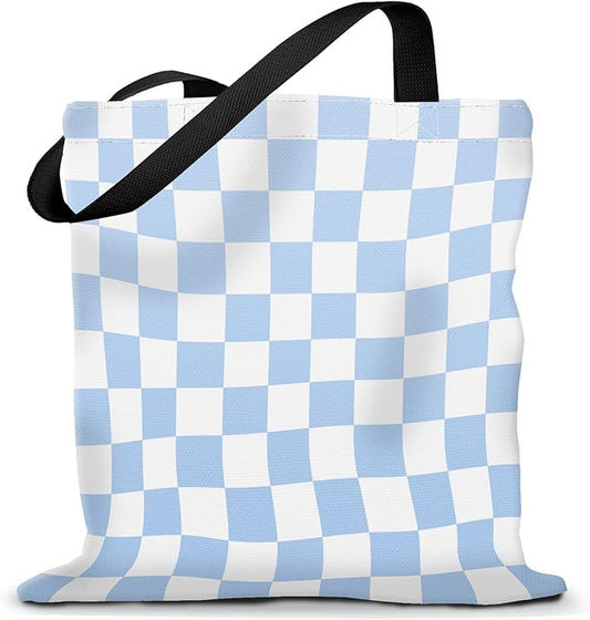 Canvas Tote Bag for Women，Cute Heavy-Duty Shoulder Bag with Zipper Pocket -Travel Tote for Grocery, Gym,Shopping