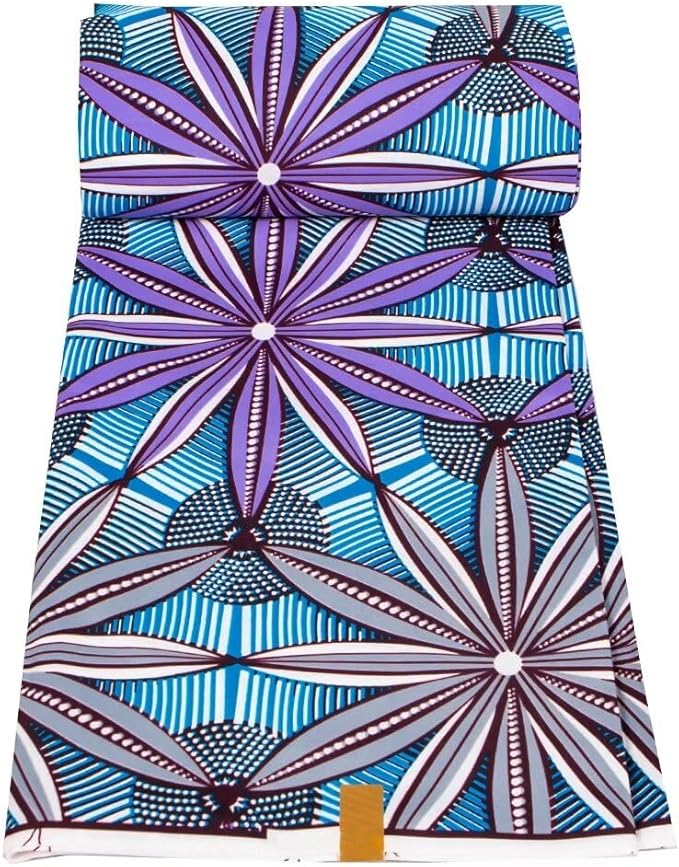 African Fabric 6 Yard Printed Wax Cloth African Ankara Fabric for Party Dress