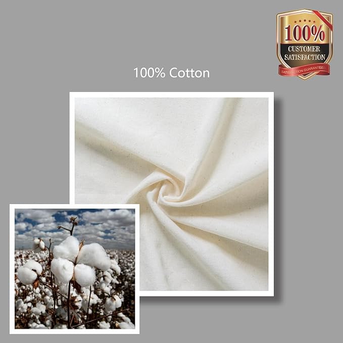 TOPDesign 24-Pack Economical 16"x15" Cotton Tote Bag, Lightweight Medium Reusable Grocery Shopping Cloth Bags, Suitable for DIY, Advertising, Promotion, Gift, Activity