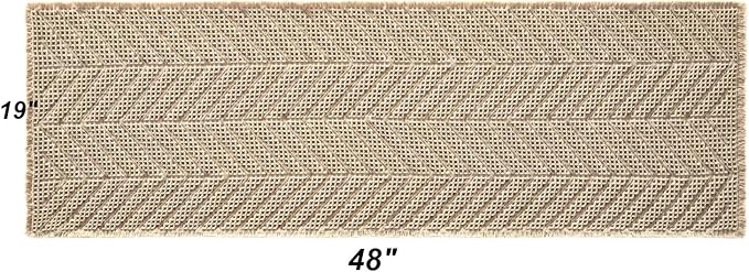 Bathroom Floor Mat,Boho Bathroom Mat,Super Absorbent Bath Rug,Bathroom Rugs Non Slip Washable, Quick Dry Shower Mats, Ultra Soft Bath Mat Towel,Brown,19"*48"