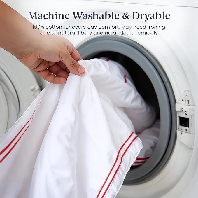 Ella Jayne Twin Duvet Cover (2 Pieces), 100% Cotton Percale, Twin/Twin XL, Soft, Breathable & Lightweight Including Duvet Cover Twin (1 Piece) 68" x 90" Inches with 1 Pillow Shams (Red Design)