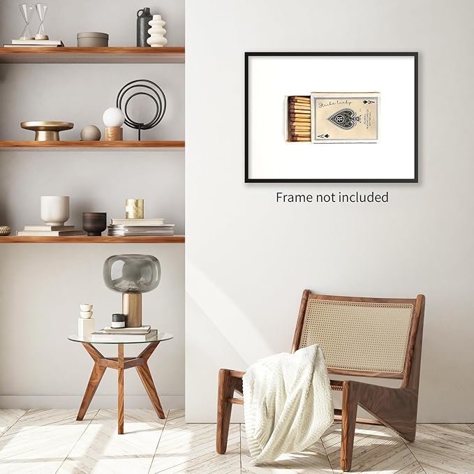 XSCQ Retro Matches Poker Canvas Posters Vintage Ace of Spades Playing Cards Matchbox Wall Art Trendy Preppy Wall Decor Funky Aesthetic Prints for Living Room 12x16 inch Unframed