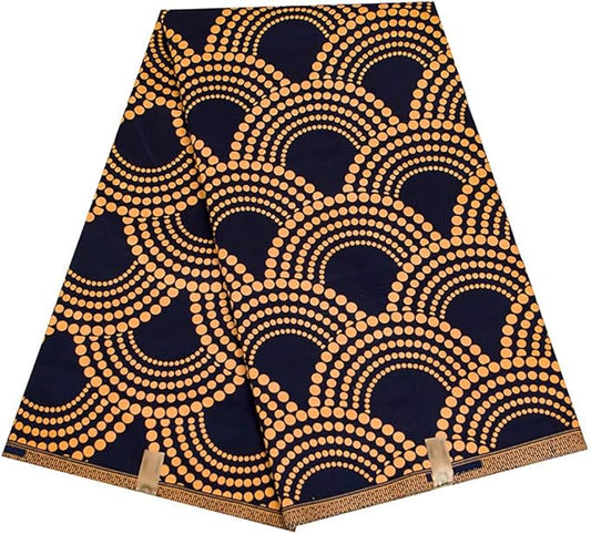 African Fabric 6 Yard Ankara Tribal Print Fabric for Party Dress A30