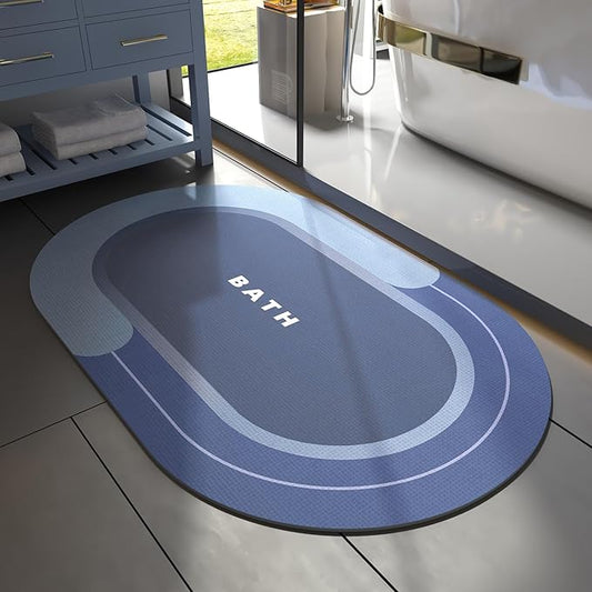 MontVoo Bath Mat - Non Slip, Quick Dry, Stain Resistant Bath Mat Rug for Bathroom Floor - Easy Care Shower Rug for Outside Bathtub - 24"x35" Navy