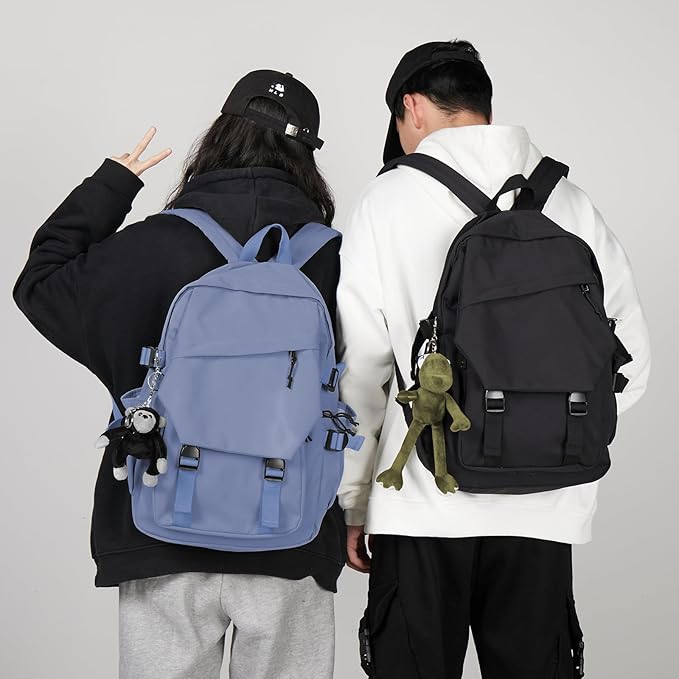 coowoz College Backpack Waterproof Black College Bags For Women Lightweight Travel Rucksack Casual Daypack Laptop Backpacks For Men Women(Blue Purple)