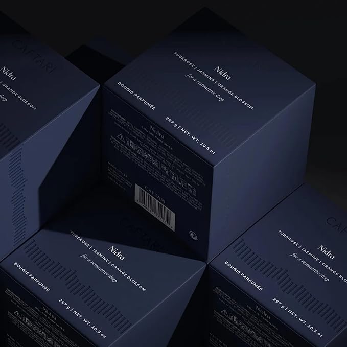 Luxury Aromatherapy Candle | Jasmine, Tuberose & Neroli Scented | 60 Hour Burn | Clean Coconut Soy Wax | Vegan, Gift-Ready Candle for Sleep & Home Spa Feel | Nidra