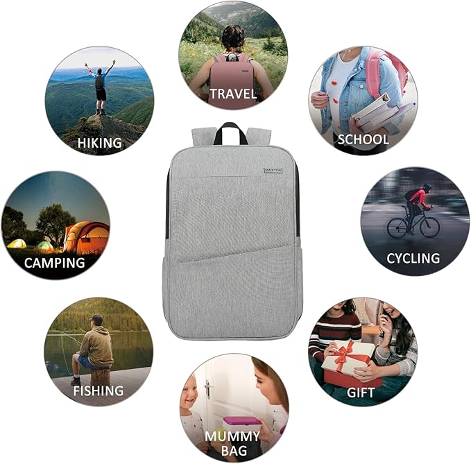 MAXTOP Laptop Backpack Bookbag Backpack with USB Charging Port Anti-Theft[Water Resistant] Work College Business Travel Computer Backpack for Men Women Fits up to 17" Notebook