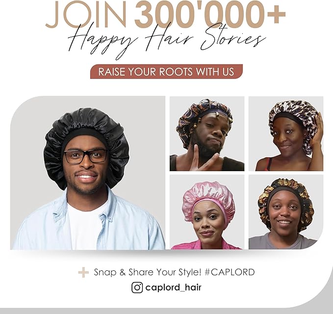 Satin Bonnet Adjustable Sleeping Silk Bonnet Black Women Men Double Layer Satin Silk Sleep Cap Hair Wrap Large Curly Hair